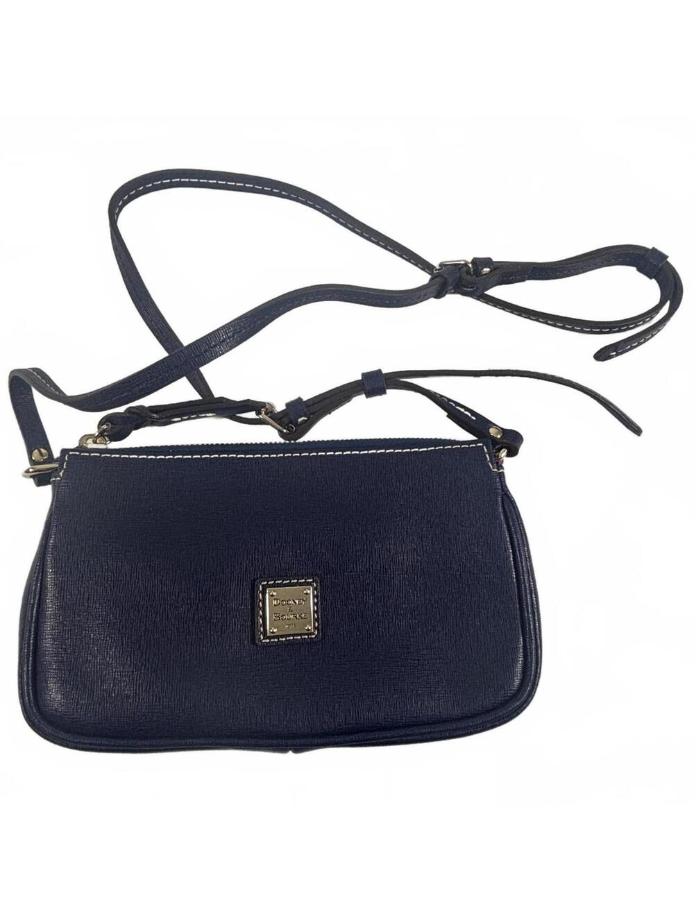 Dooney & Bourke Saffiano Lexi Navy Leather Crossbody Purse